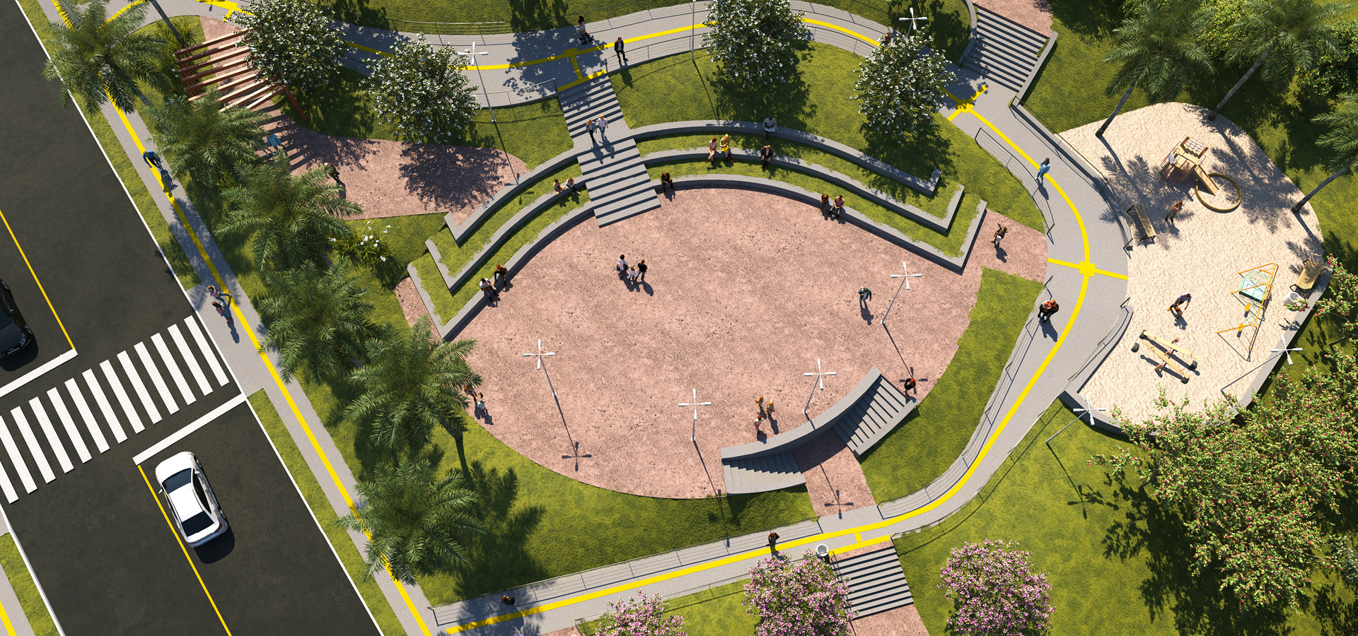 Anfiteatro | Praça | Playground