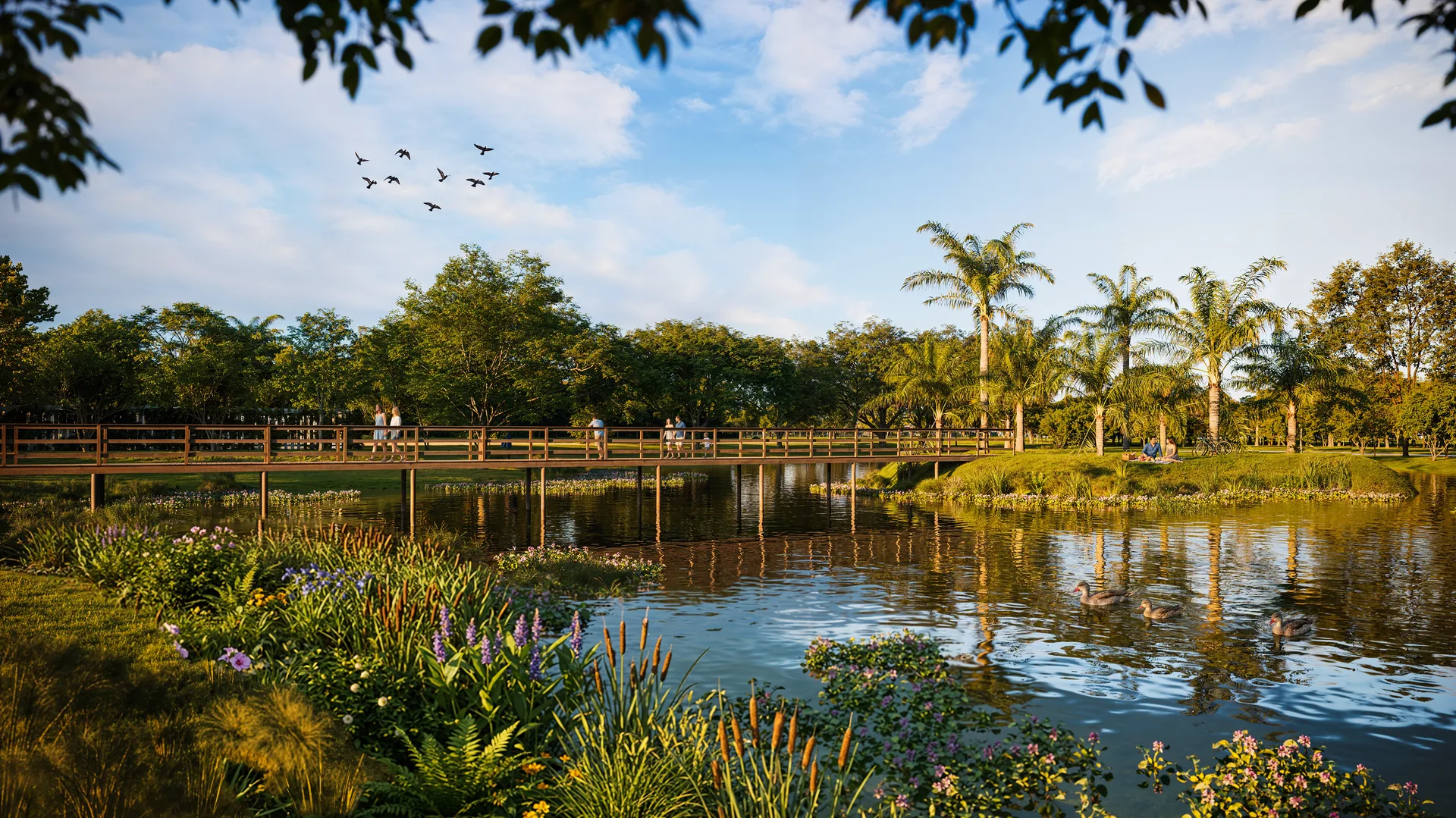 Lago Natural com Trapiche
